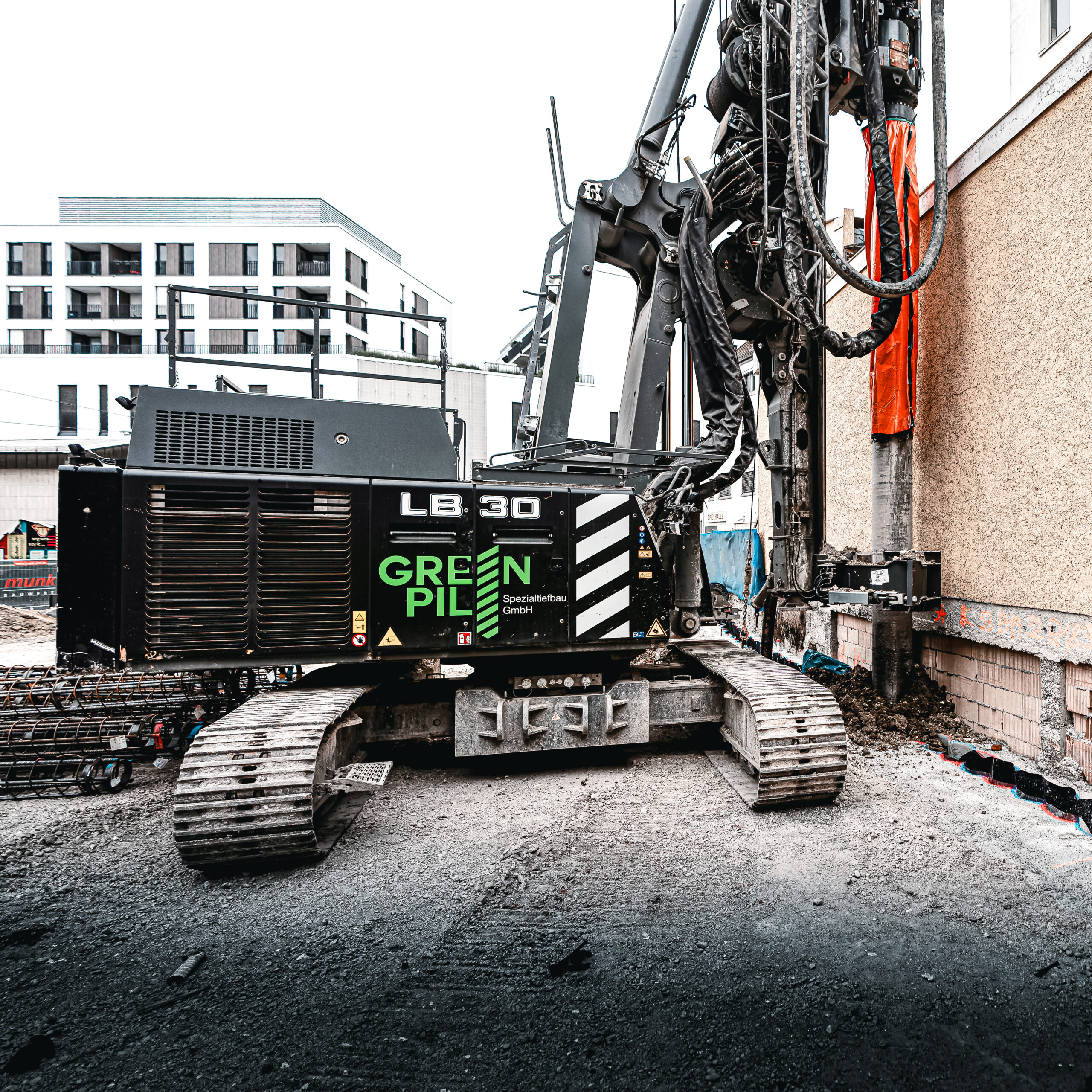 Green Pile modernes Equipment